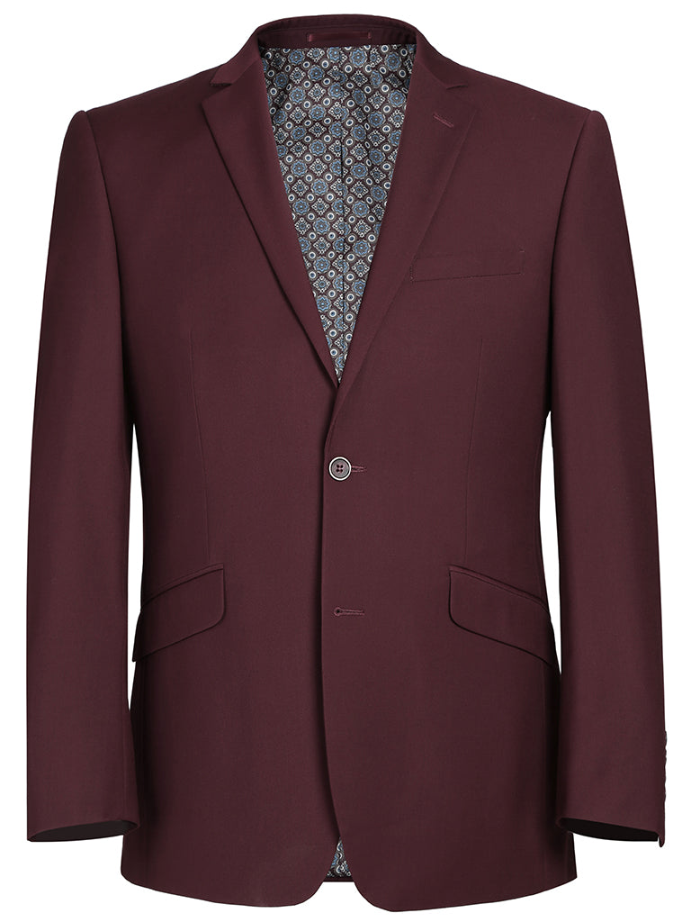 Burgundy Slim Fit Suit
