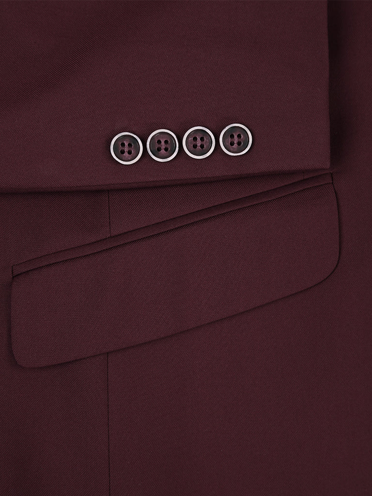 Burgundy Slim Fit Suit