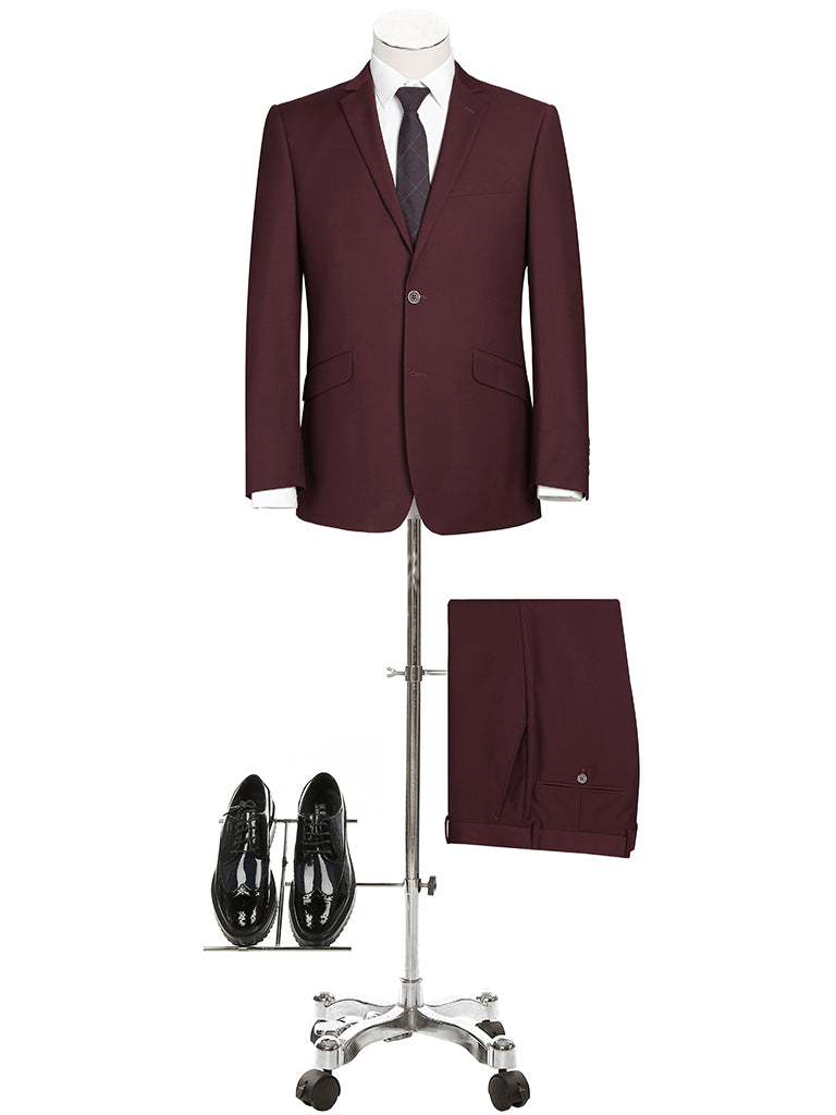 Burgundy Slim Fit Suit