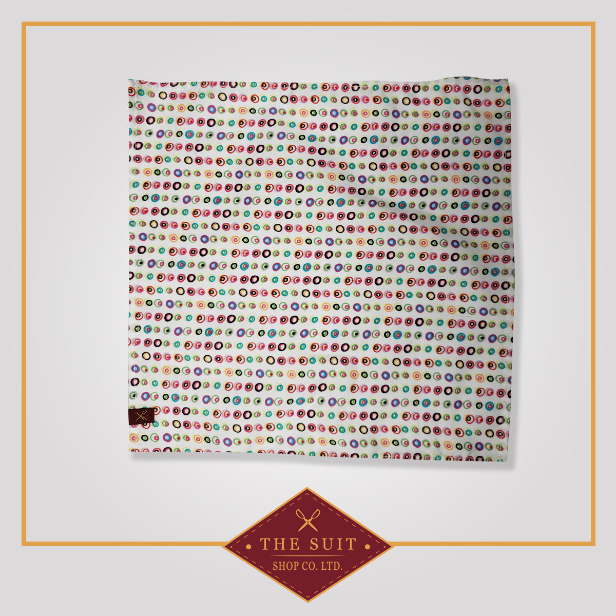 Circle Patterned Pocket Square