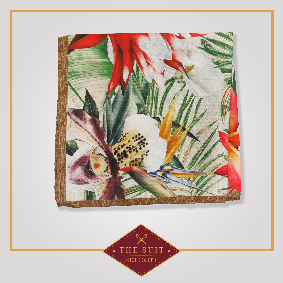 Celeste Patterned Silk Pocket Square
