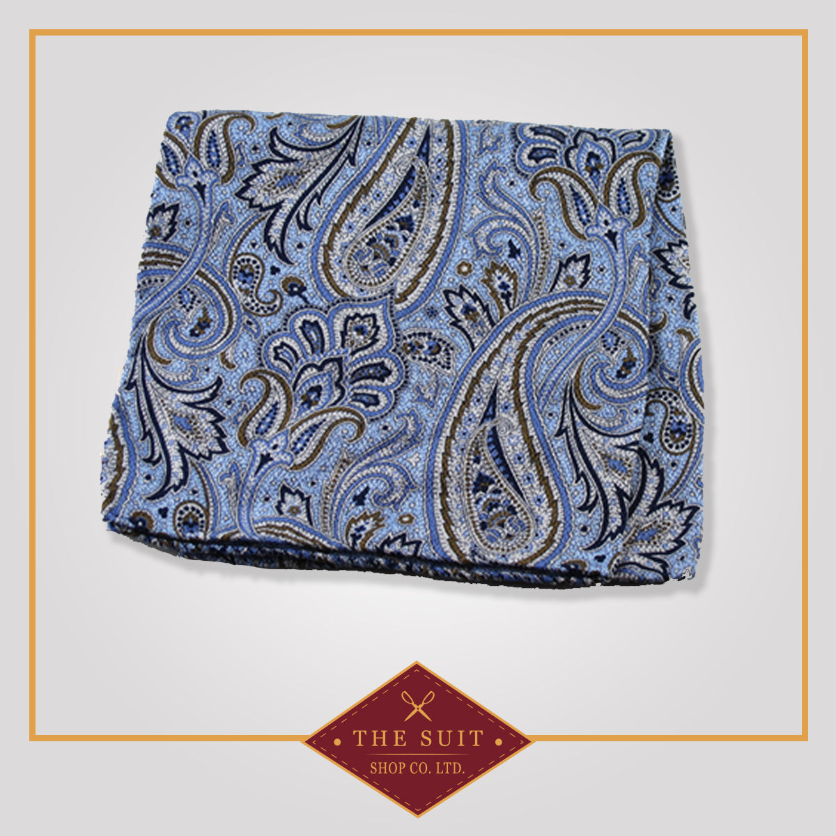 Nepal Paisley Patterned Silk Pocket Square