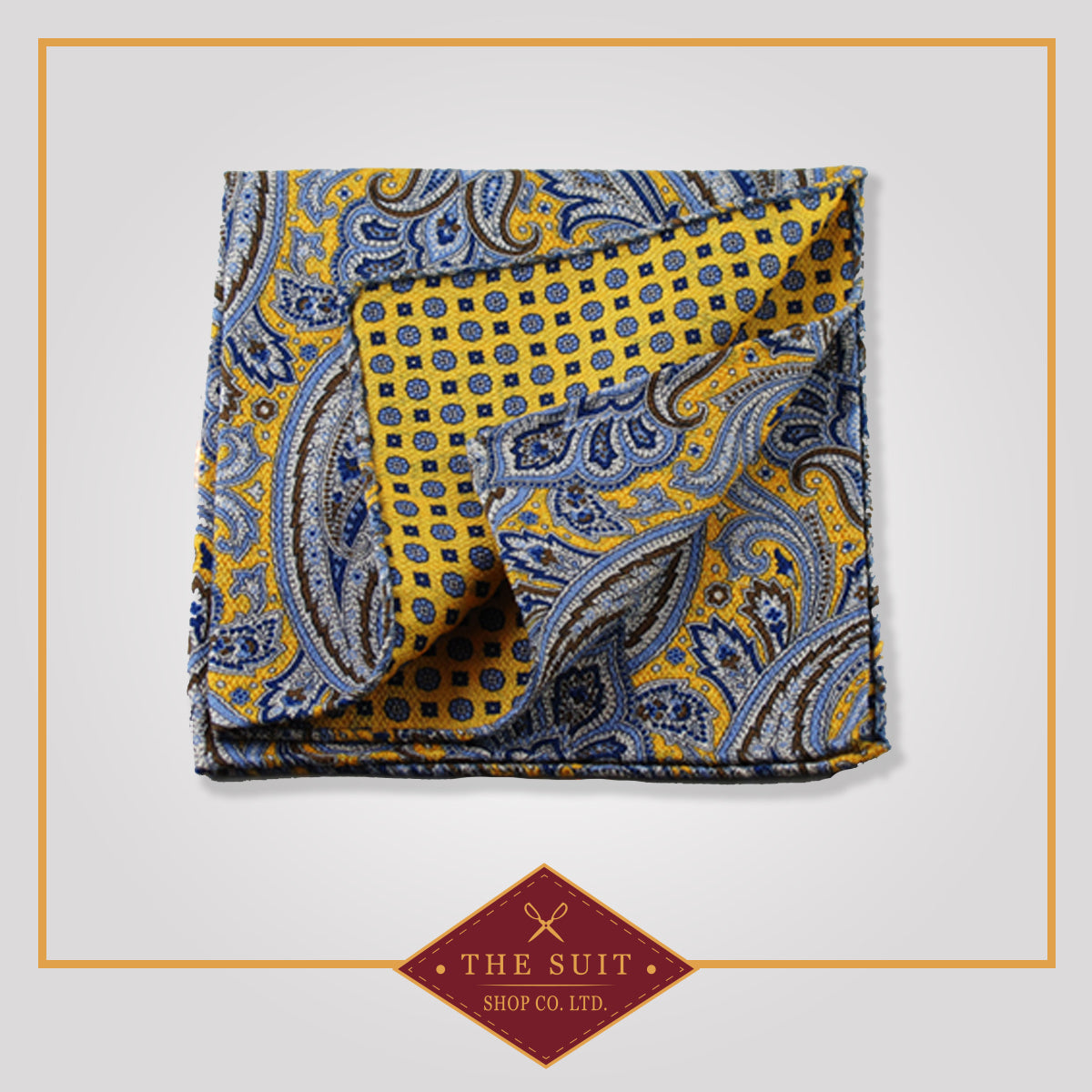 Anzac Paisley Patterned Silk Pocket Square