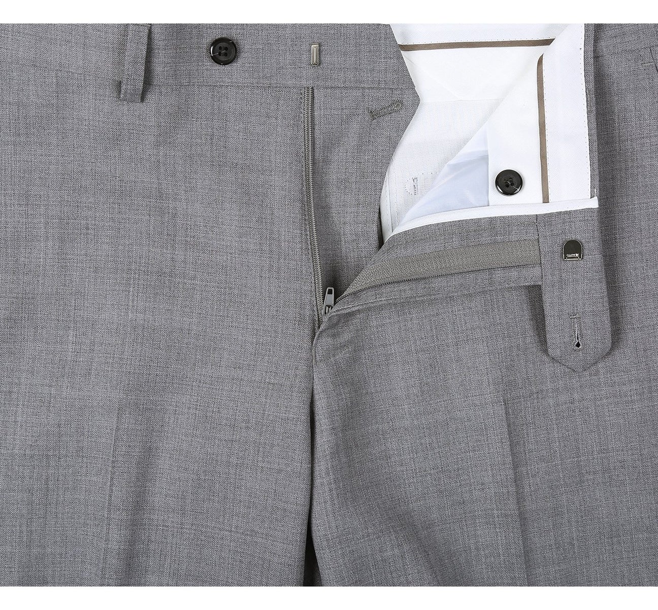 Pearl Grey Slim Wool Suit