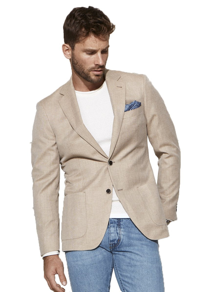 Beige Plain Jacket