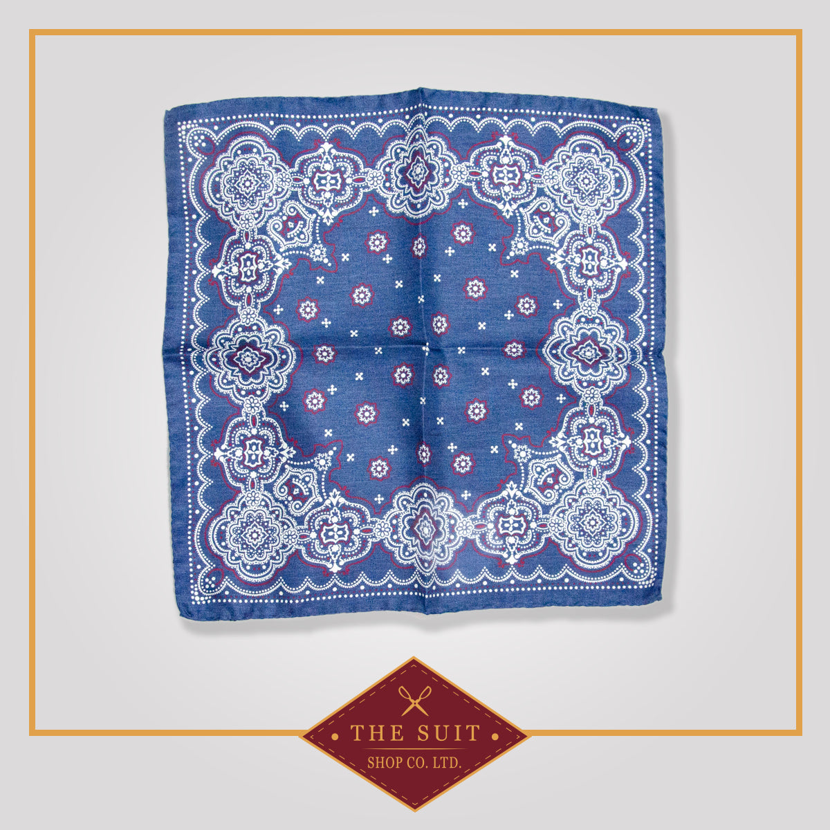 Chambray Patterned Pocket Square