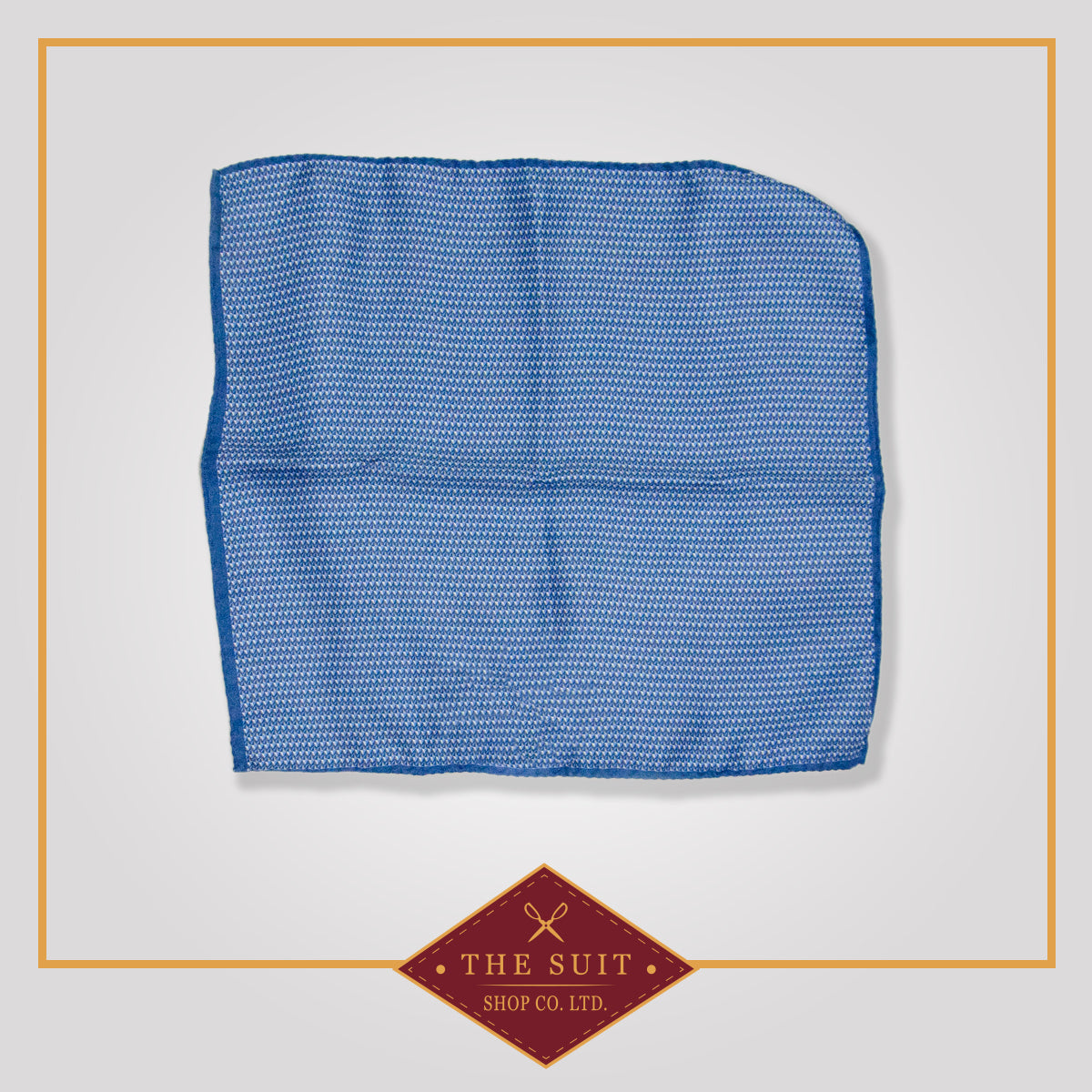 Congress Blue Patterned Pocket Square