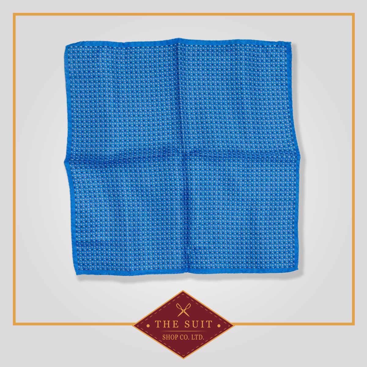 Cerulean Patterned Pocket Square