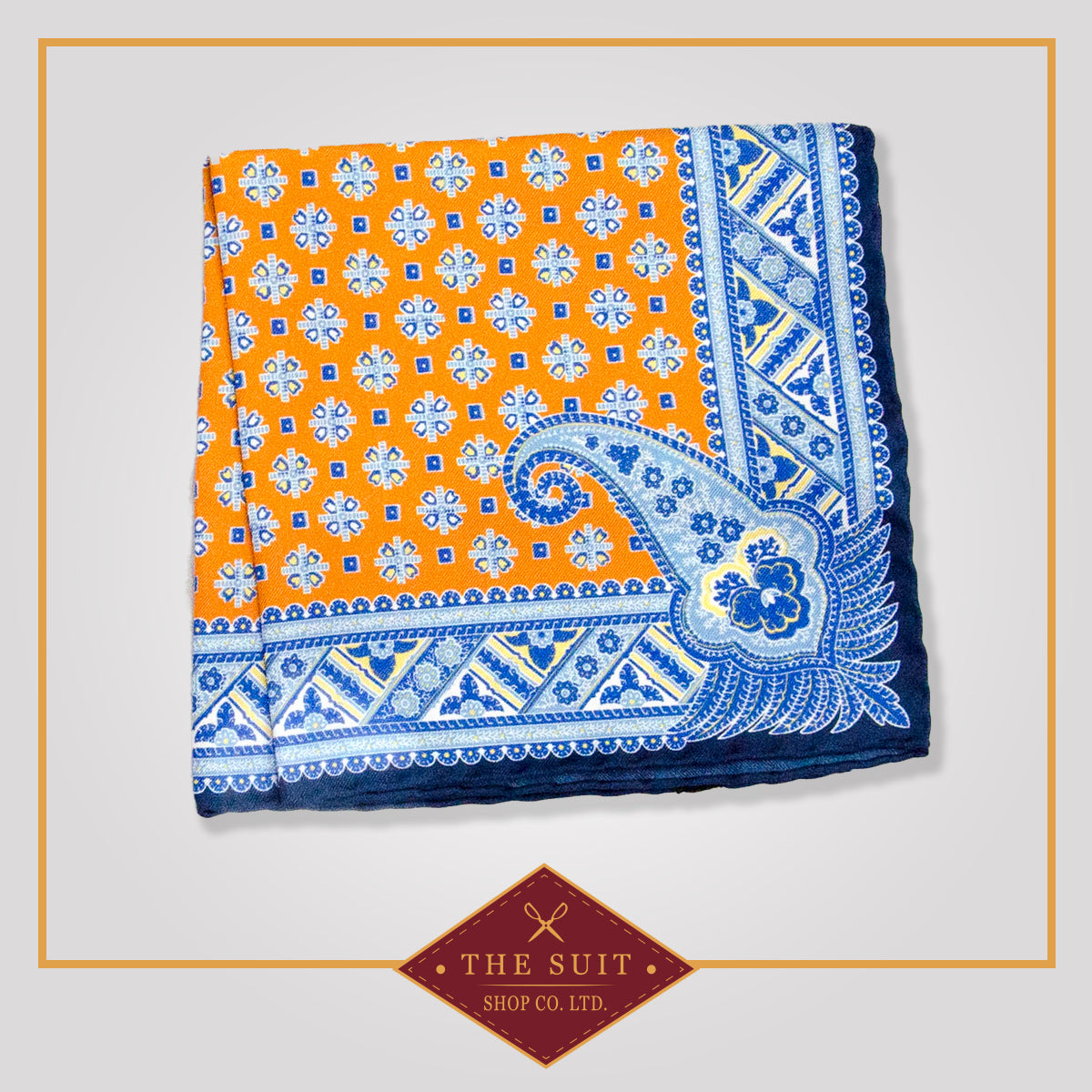 Sunshade and Tropical Blue Patterned Pocket Square