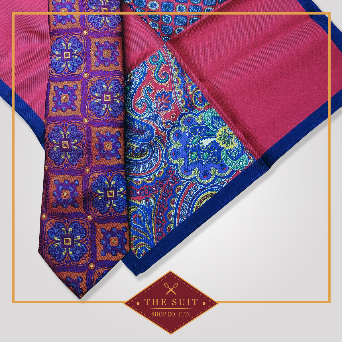Spicy Mix Tie and Night Shadz Pattern Pocket Square