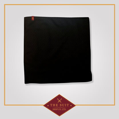 Black Check Pocket Square