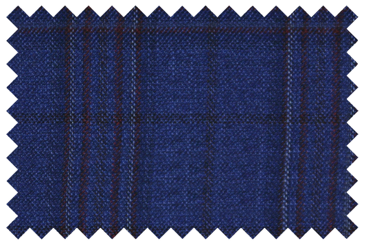 Hot Blue with Red Check Jacket