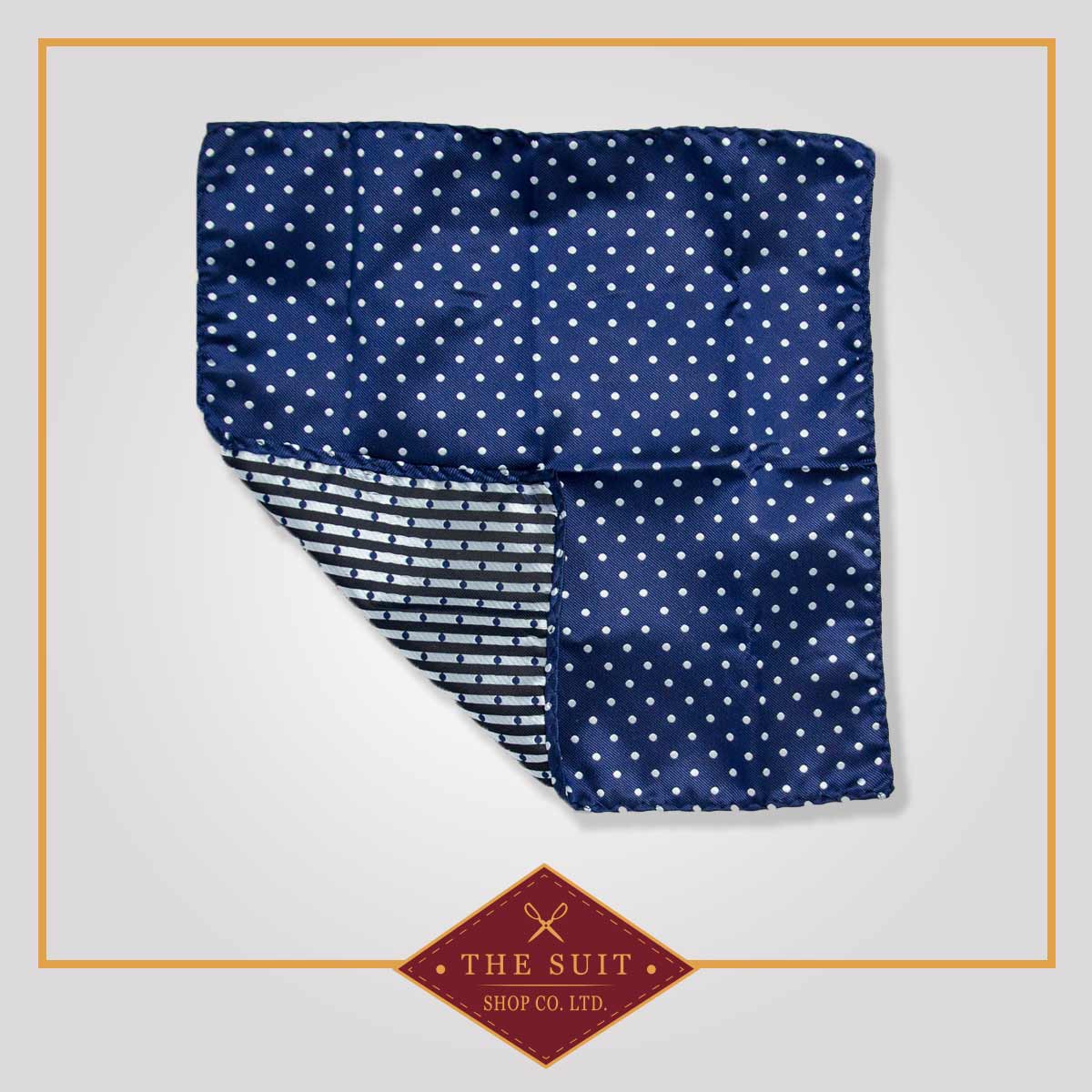 Downriver Spotted Patterned Pocket Square
