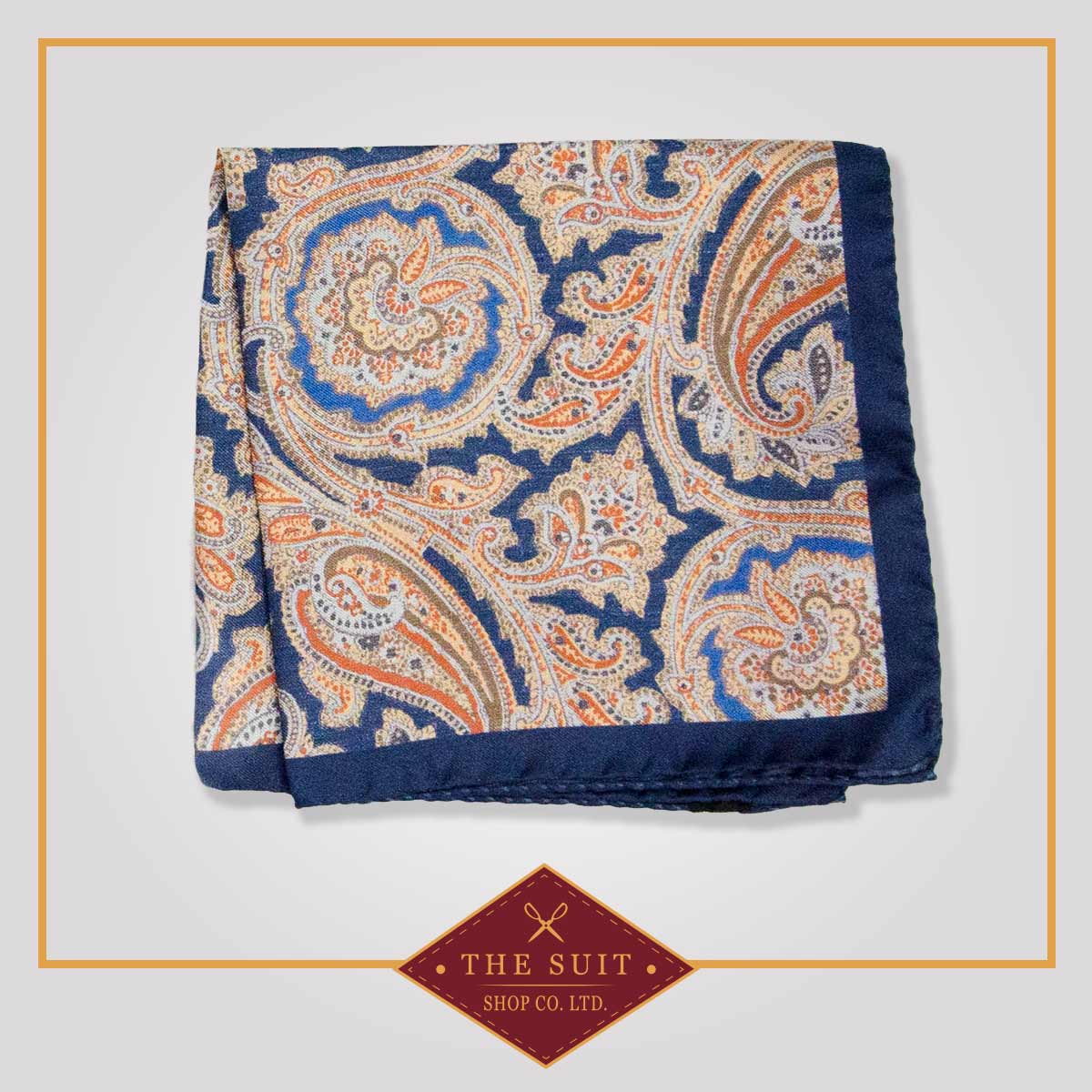 Cashmere and Cloud Burst Patterned Pocket Square