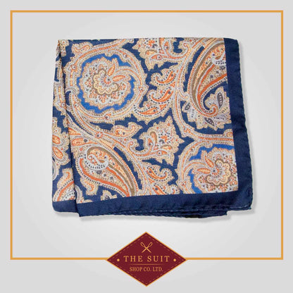 Cashmere and Cloud Burst Patterned Pocket Square