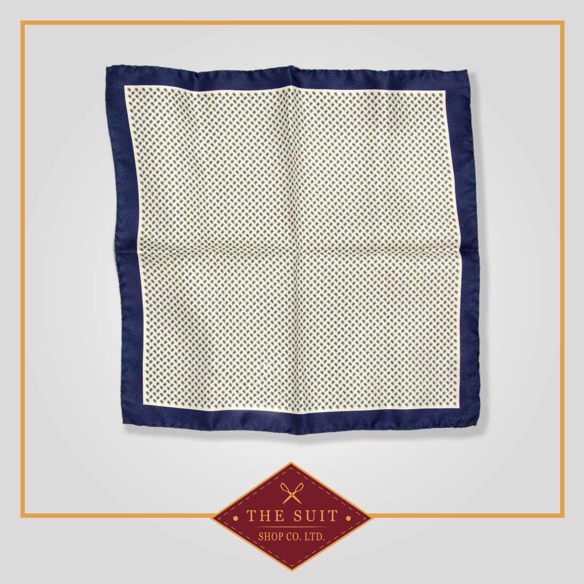 Cello and Parchment Patterned Pocket Square