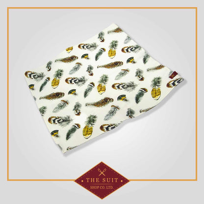 Pampas Feather Patterned Pocket Square