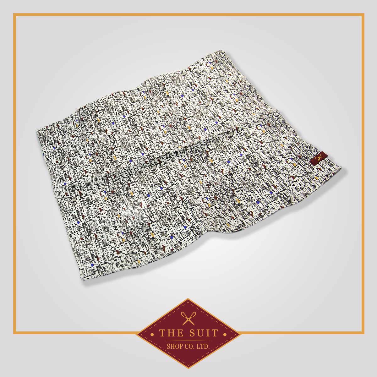 Mediterranean Patterned Pocket Square