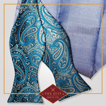 Matisse Pattern Bow Tie and Ship Cove Pocket Square